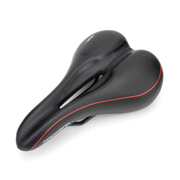 PROMEND SD-565 Breathable Silicone Bike Saddle with Hollow Design (Black Red)