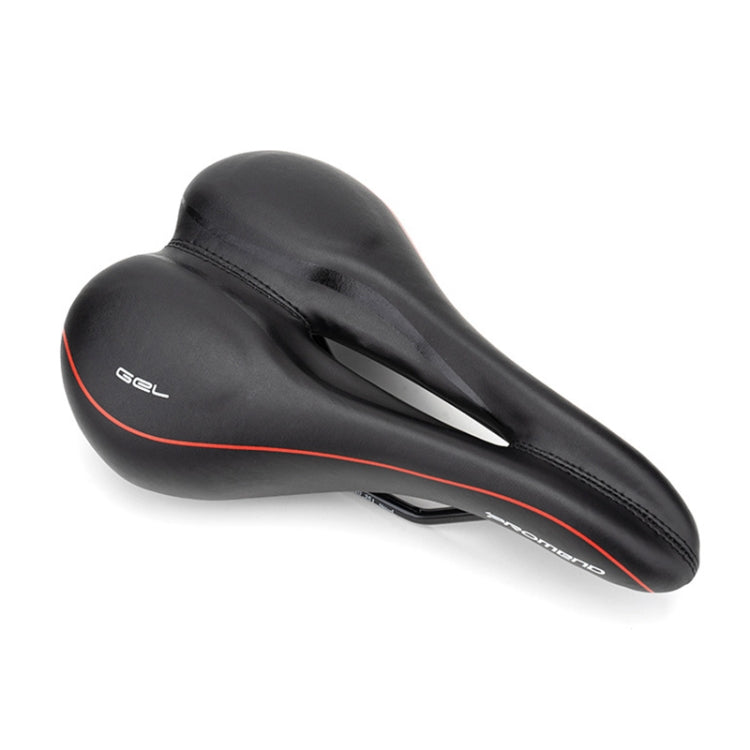 PROMEND SD-565 Breathable Silicone Bike Saddle with Hollow Design (Black Red)