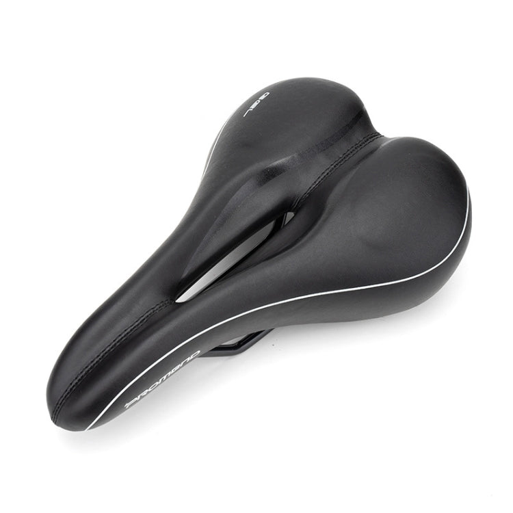 PROMEND SD-565 Hollow Breathable Silicone Bicycle Saddle with Black and White Color Combination