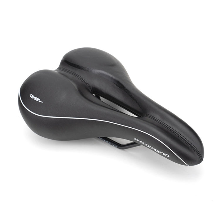 PROMEND SD-565 Hollow Breathable Silicone Bicycle Saddle with Black and White Color Combination