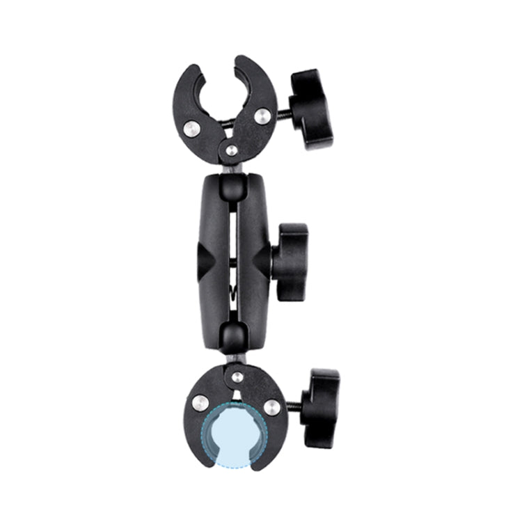 Motorcycle Dualheads Crab Clamp Handlebar Mount Holder with Aluminum Alloy Link Rod