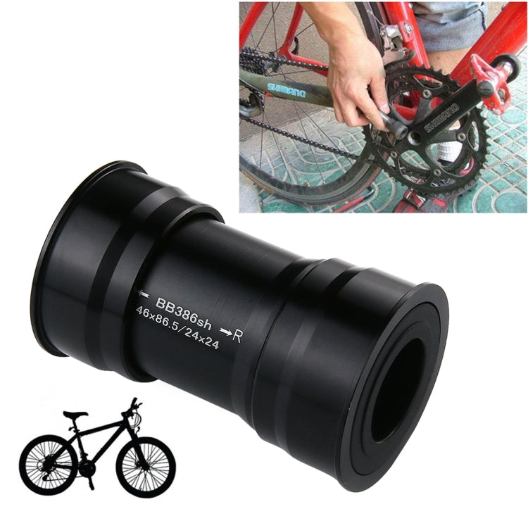 High-Quality BB386 EVO Press Fit Style Bottom Bracket for 86.5mm Frames (Black)