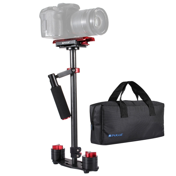 PULUZ 38.5-61cm Carbon Fiber Handheld Camera Stabilizer (Red)