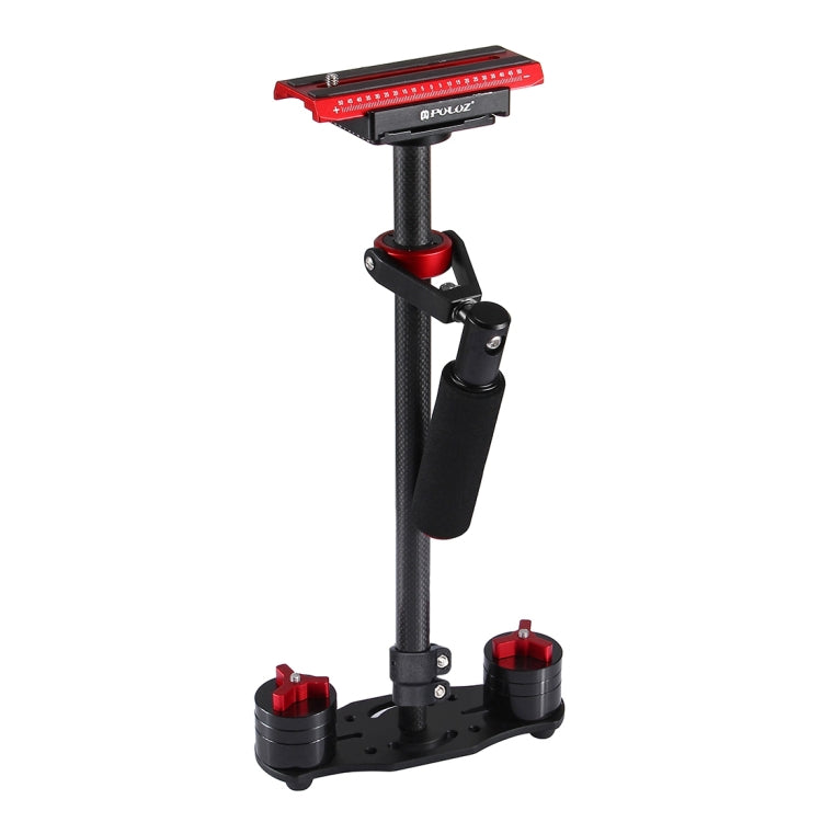 PULUZ 38.5-61cm Carbon Fiber Handheld Camera Stabilizer (Red)