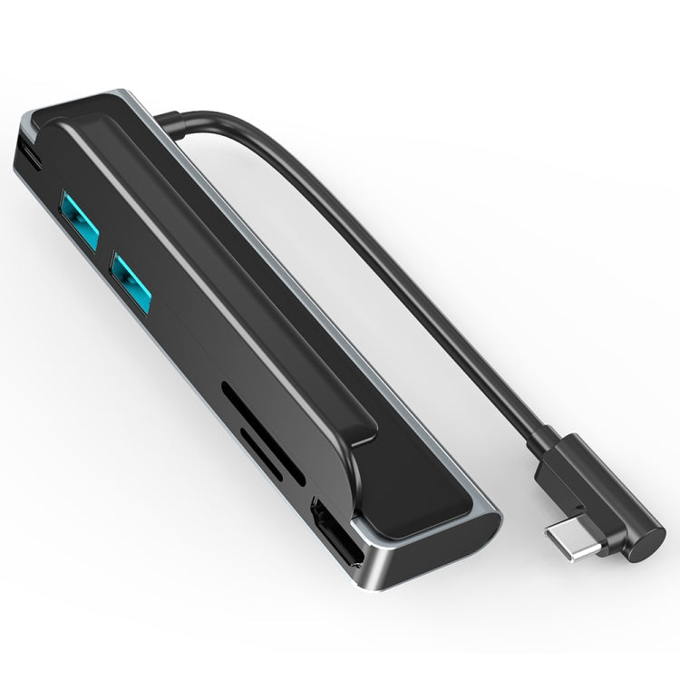 6 in 1 USB-C / Type-C Multifunctional Docking Station HUB with 4K HDMI and Back Clip Design