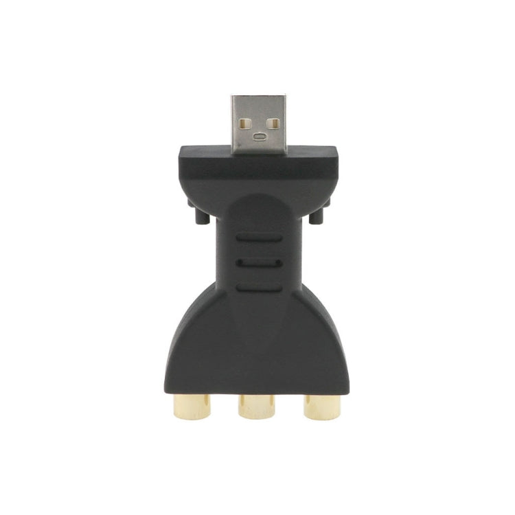 USB 2.0 Male to 3 RCA Gold-Plated Video Audio Adapter AV Component Converter