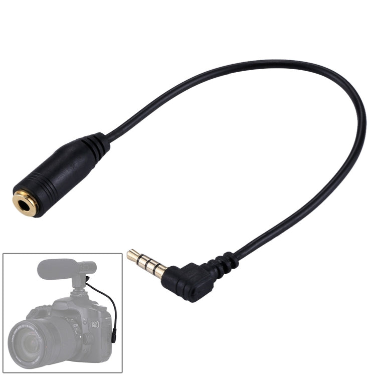 3.5mm Male to Female Headset Microphone Extension Cable - 20cm (Black)