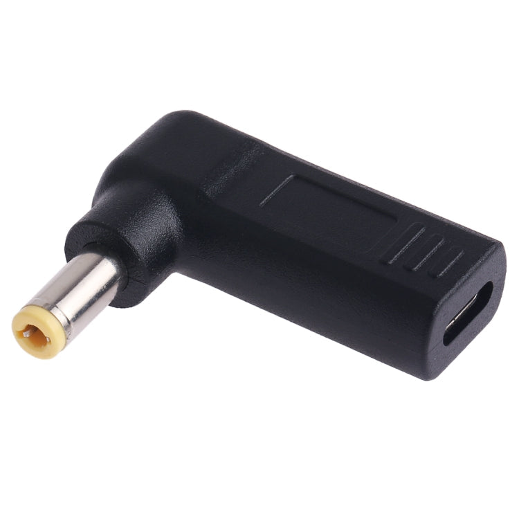 USB-C to 5.5 x 2.5mm Male Plug Elbow Adapter Connector