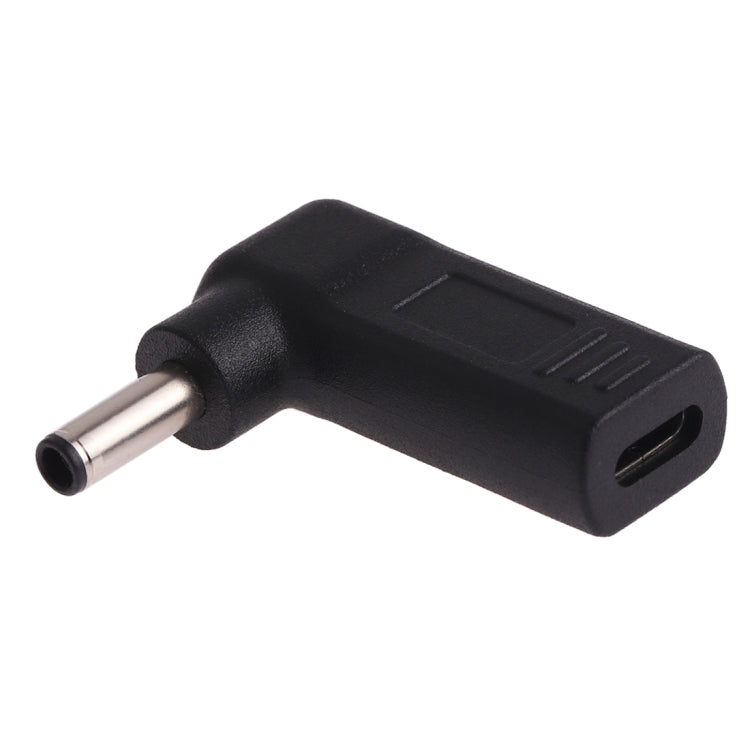 USB-C to 4.5 x 3.0mm Male Plug Elbow Adapter (Black)