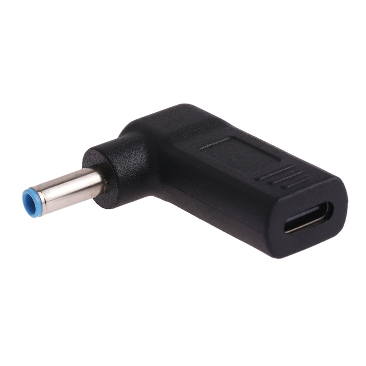 USB-C Female to 4.5 x 3.0mm Male Plug Elbow Adapter Connector (Blue)