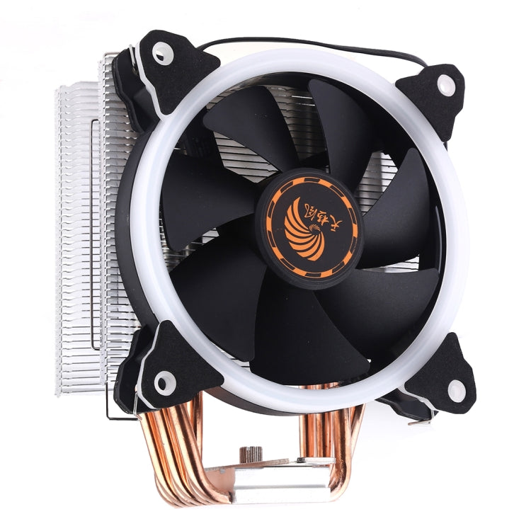 6 Copper Tubes CPU Heatsink Hydraulic Bearing Cooling Fan with Silent RGB Colorful Lights for Intel and AMD Processors