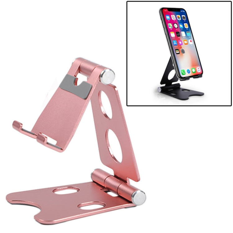 Lazy Artifact Aluminum Tablet Stand in Rose Gold with Adjustable Angle and Compact Size