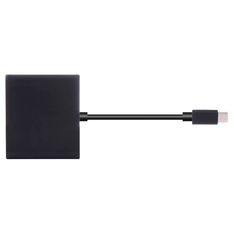 USB-C 3.1 Male to USB-C 3.1 Female & HDMI Female & USB 3.0 Female Adapter (Black)