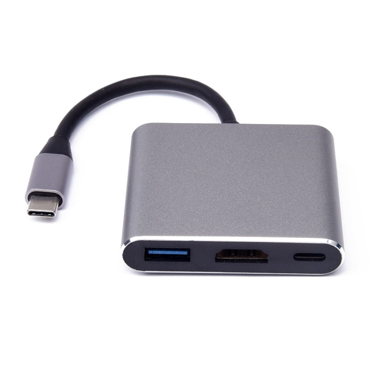 V125 3-in-1 USB-C Converter with PD, HDMI, and USB 3.0 (Grey)