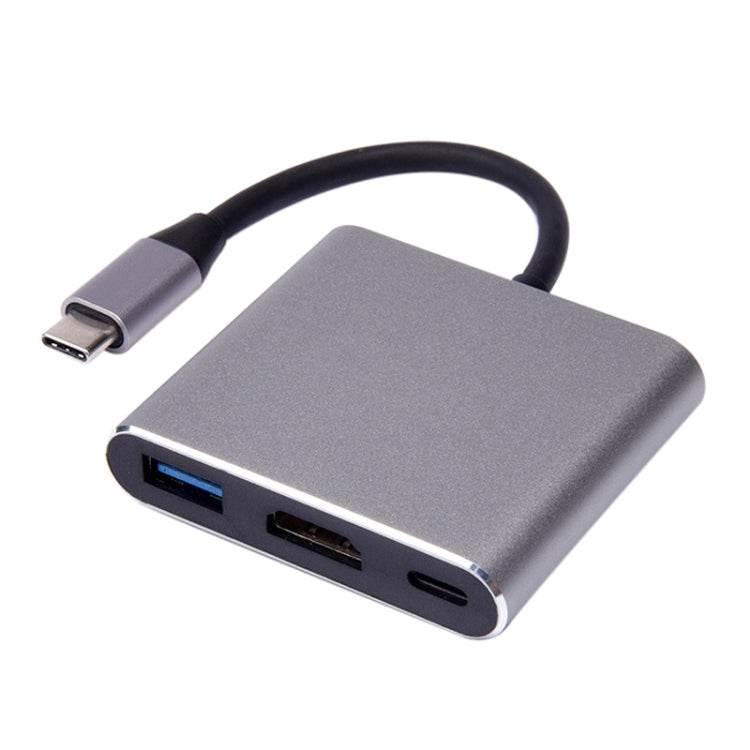 V125 3-in-1 USB-C Converter with PD, HDMI, and USB 3.0 (Grey)