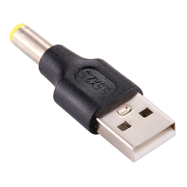 Male to USB 2.0 Male DC Power Plug Connectors, Pack of 10, 5.5 x 2.5mm