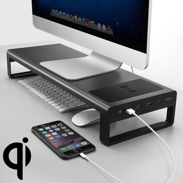 Vaydeer Desktop PC Wireless Charging Display Shelf with USB Expansion