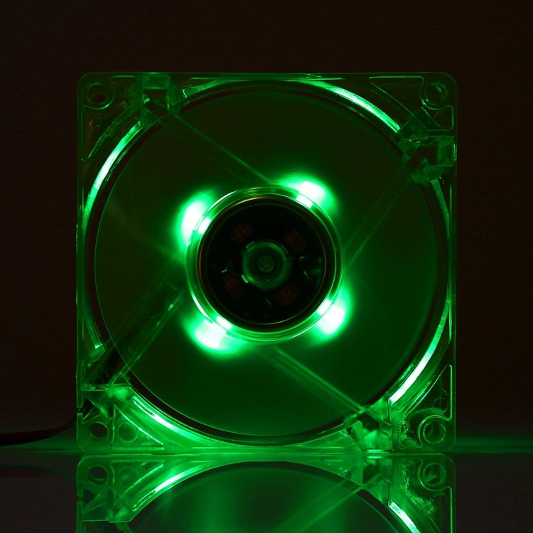 LED Lighted Computer Case Cooler Cooling Fan 80x80x25mm
