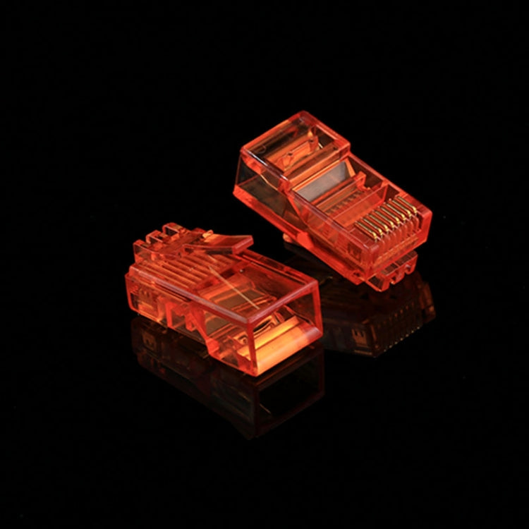 Anpwoo Amp01 RJ45 Connector Modular Plug - Pack of 100 (Orange)