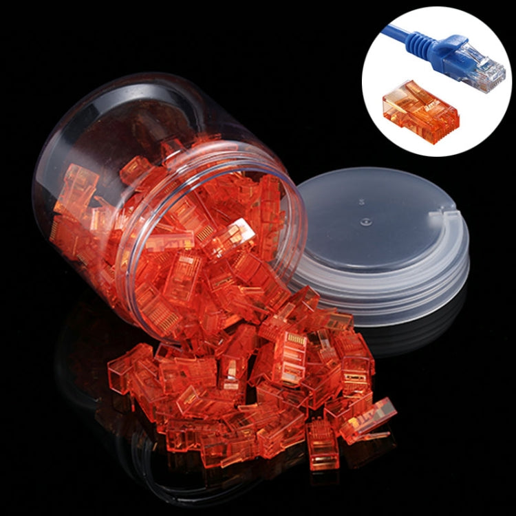 Anpwoo Amp01 RJ45 Connector Modular Plug - Pack of 100 (Orange)