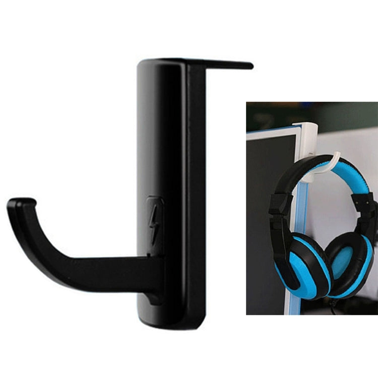 Headphone Hanger for PC Monitor or Desk - Black