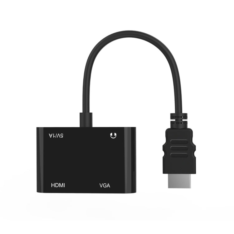 HDMI to HDMI + VGA Adapter with Multiple Interfaces
