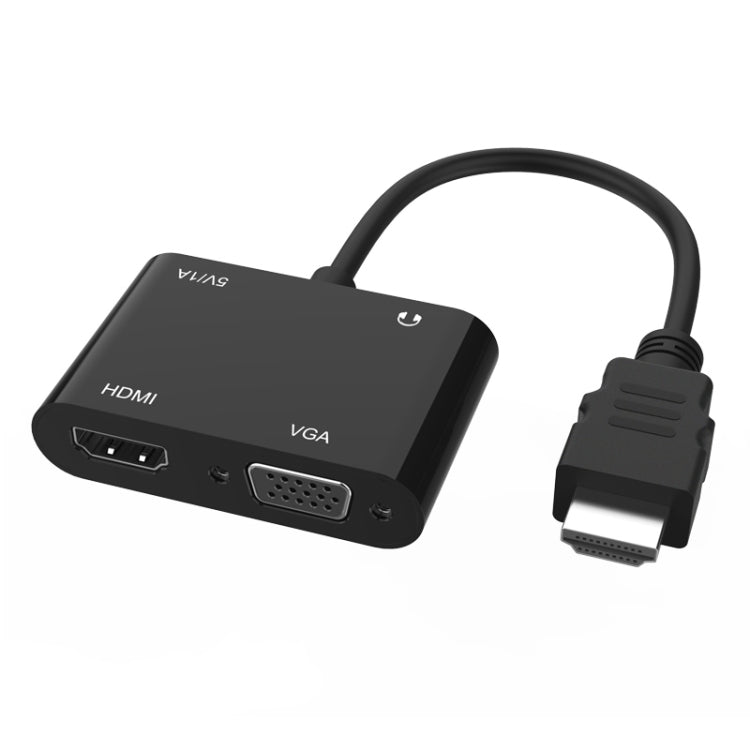 HDMI to HDMI + VGA Adapter with Multiple Interfaces