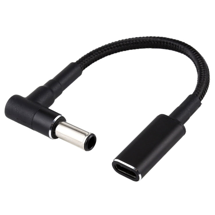 6.0 x 1.4mm Elbow to USB-C Adapter with Nylon Braid Cable