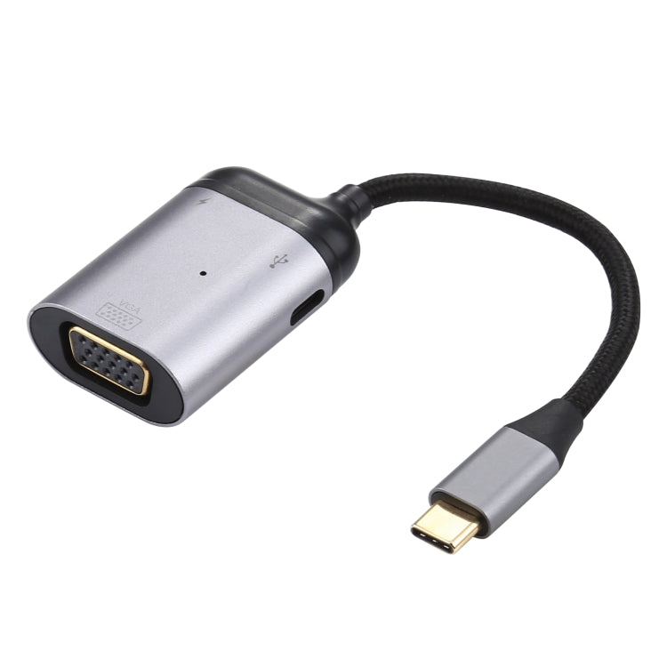 4K UHD USB-C to VGA + PD Sync Adapter Cable with Rapid Charging