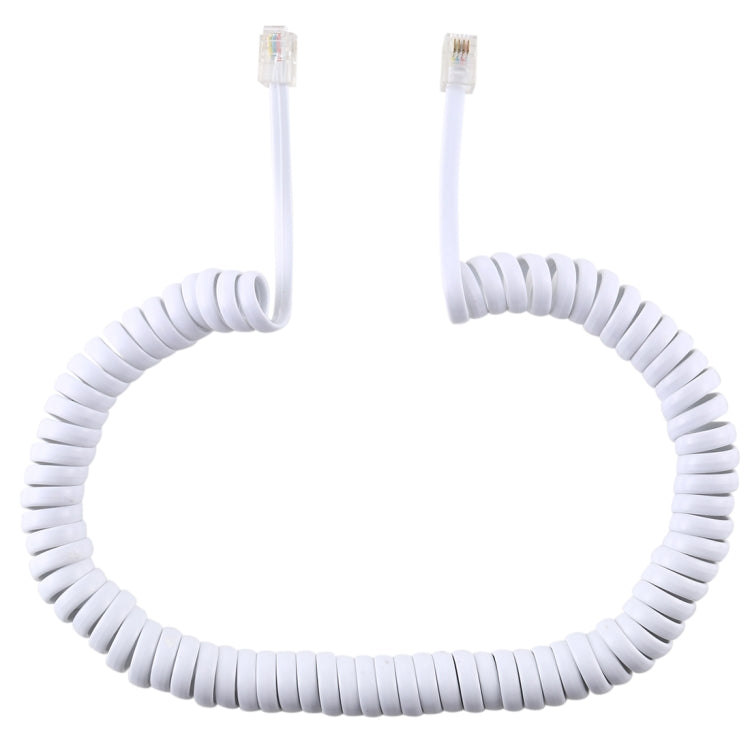 Spring Style Telephone Extension Coil Cable - 3m Stretch Length (Black)