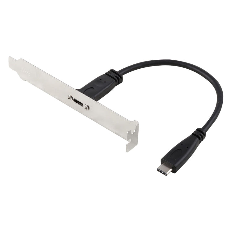 20cm USB-C Female to Male Extension Cable with Panel Bracket Header
