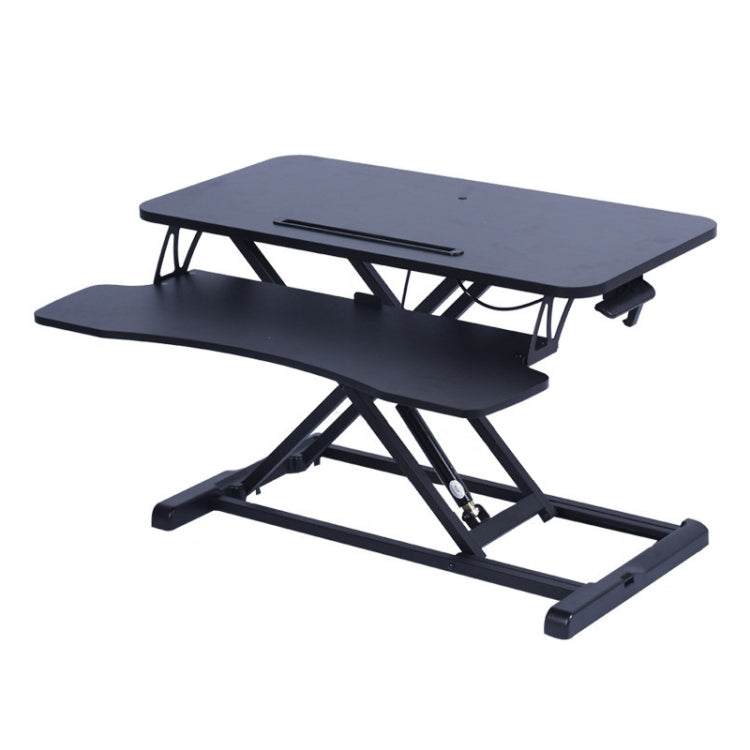 Ergonomic Foldable Computer Desk with Adjustable Height (Black)