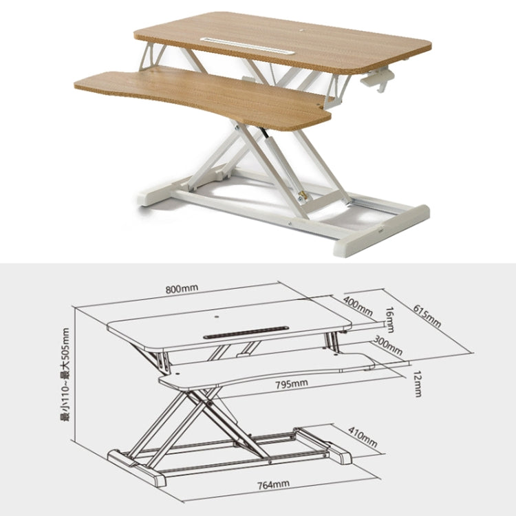Stickable Computer Desk Foldable Adjustable Maple Computer Desk