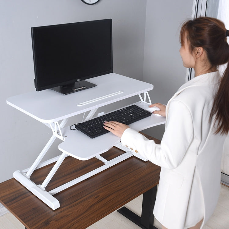 Adjustable Ergonomic Foldable Computer Desk (White)