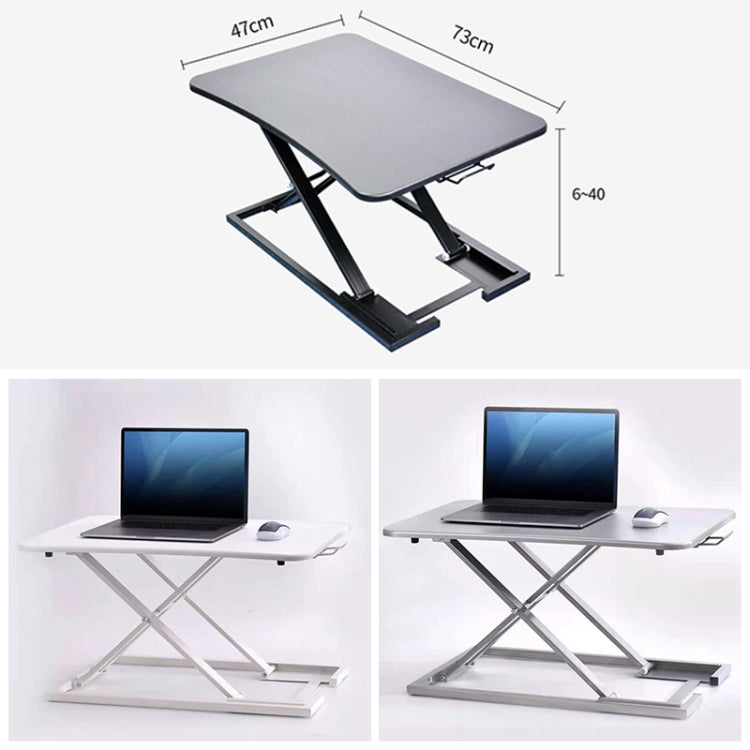 Adjustable Folding Computer Desk in Black