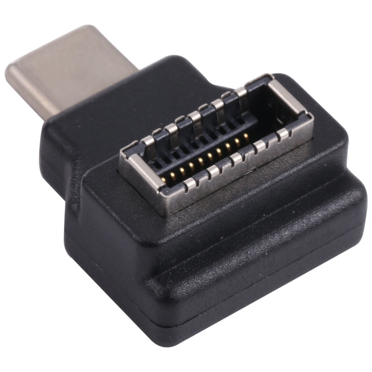 90-Degree Type-C Male to Type-E Female Compact Computer Host Adapter