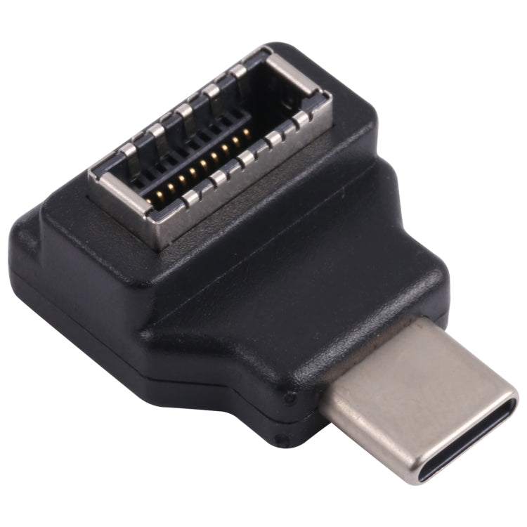 90-Degree Type-C Male to Type-E Female Compact Computer Host Adapter