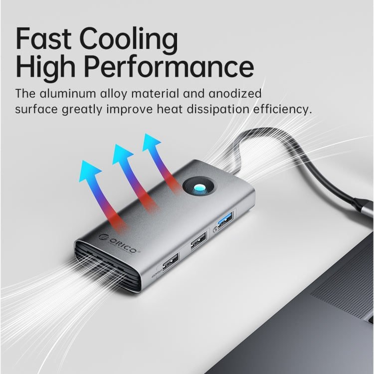 ORICO PW11-5P Type-C / USB-C 5-in-1 5Gbps Multifunction Docking Station (Silver)