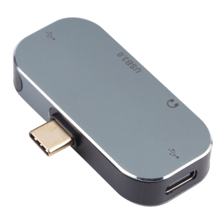 4-in-1 USB-C Male to USB-C + 3.5mm AUX + USB 3.0 + USB Female Adapter
