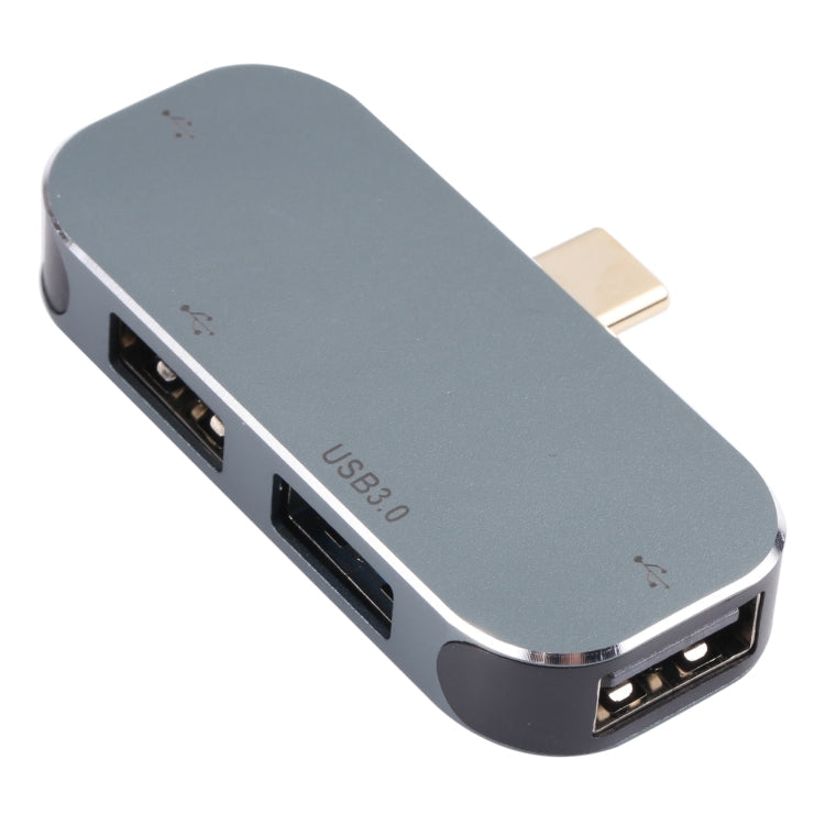 4-in-1 USB-C Adapter with USB-C, USB 3.0, and Dual USB Ports