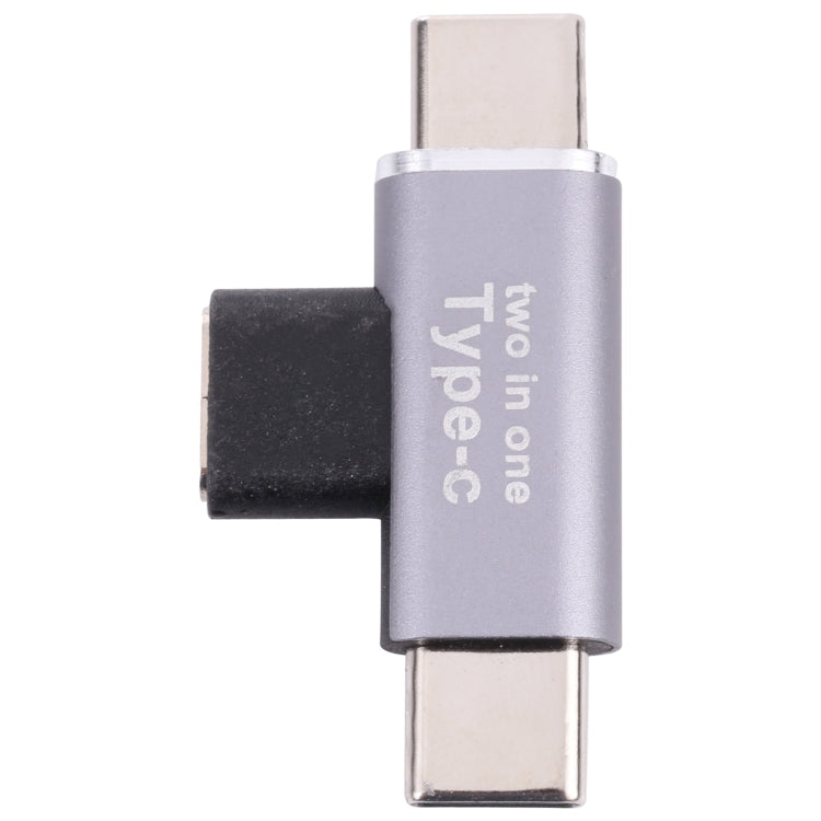 USB-C Female to USB-C Male + USB-C Male Converter with Anti-Oxidation Plug