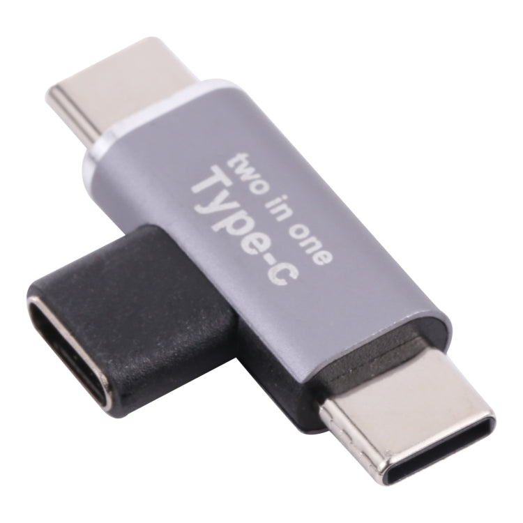 USB-C Female to USB-C Male + USB-C Male Converter with Anti-Oxidation Plug