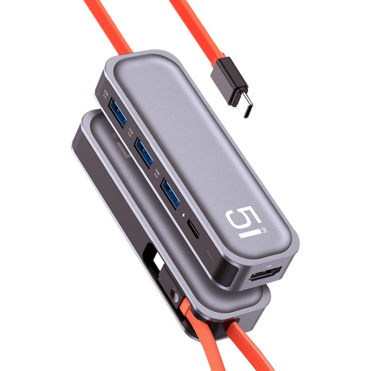 ROCK TR21 5-in-1 Docking Station with HDMI, USB3.0, and PD Fast Charging