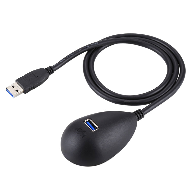 AVM USB 3.0 Male to Female Extension Cable with Desktop Base Dock Holder - 80cm Length