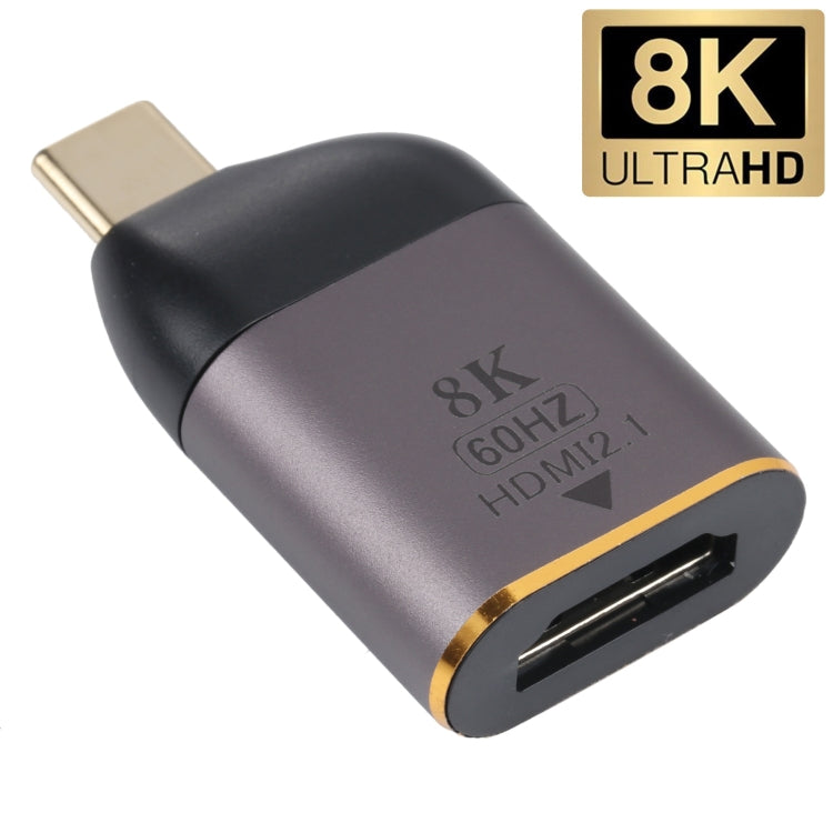 8K 60Hz HDMI to USB-C Male Adapter with Type-C Connector