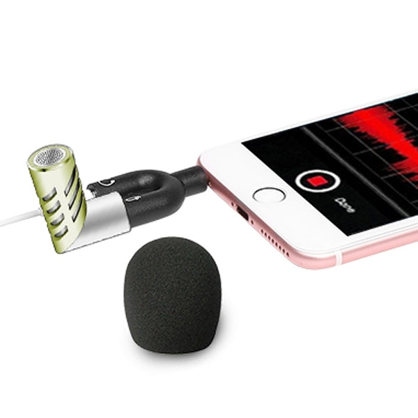 Compact Rotating Condenser Microphone for Smart Devices with 3.5mm Earphone Port(Green)