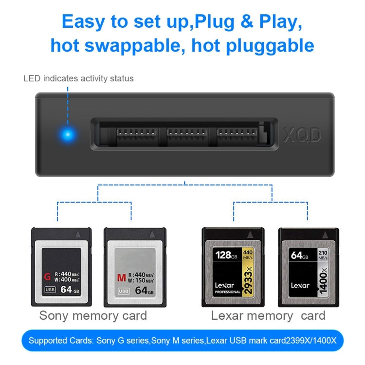 Rocketek CR311 USB 3.0 XQD Card Reader