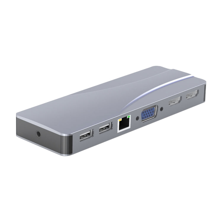 Rocketek HC452 14-in-1 HUB Adapter with Type-C to 100M RJ45 + HDMI+VGA