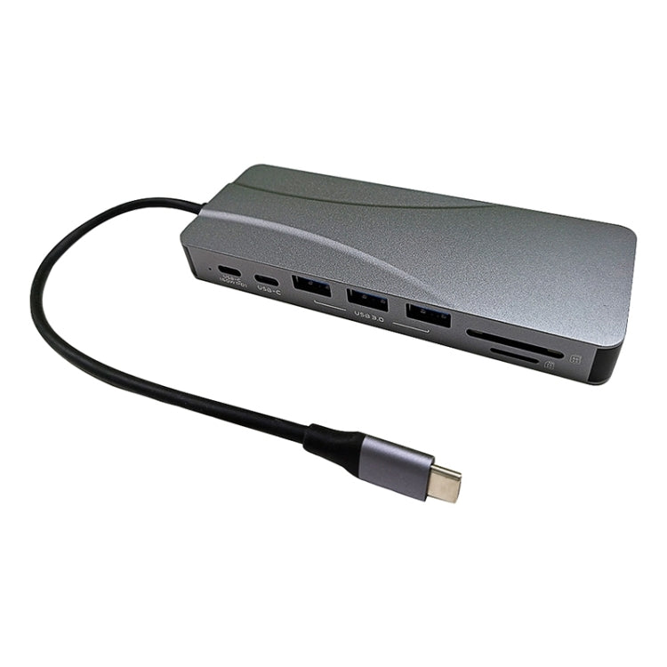 Rocketek HC451 Type-C 14-in-1 HUB Adapter with 60W PD, 4K HDMI, DP, and 100M RJ45
