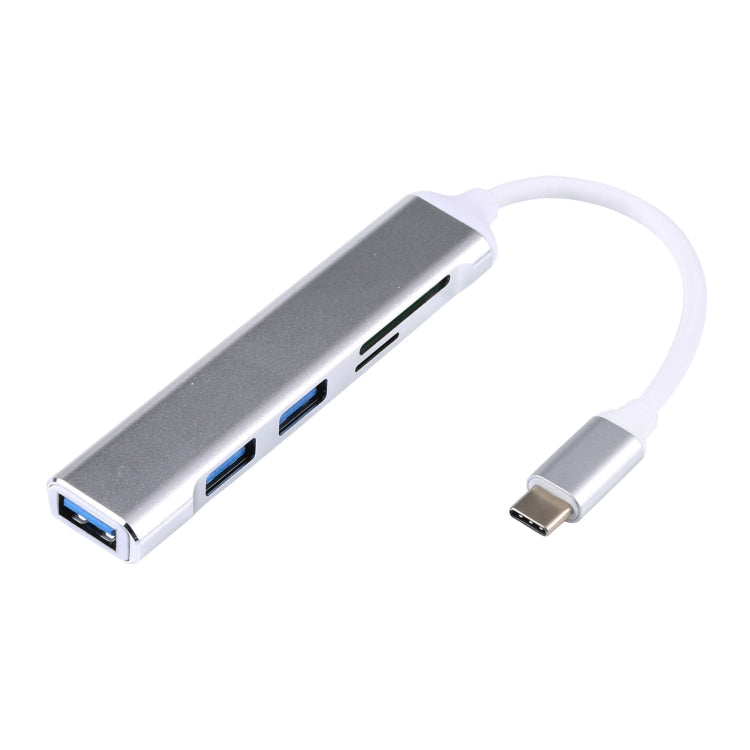 5 in 1 USB-C / Type-C 3.1 Docking Station HUB with Card Reader and 3 USB 3.0 Ports (Grey)